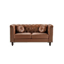 S5698-L BROWN FAUX LEATHER