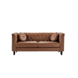 S5698-S BROWN FAUX LEATHER